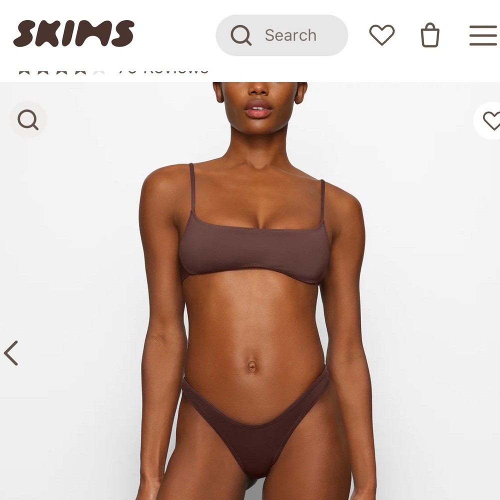 Skims Cocoa swimsuit bikini NWT sz L